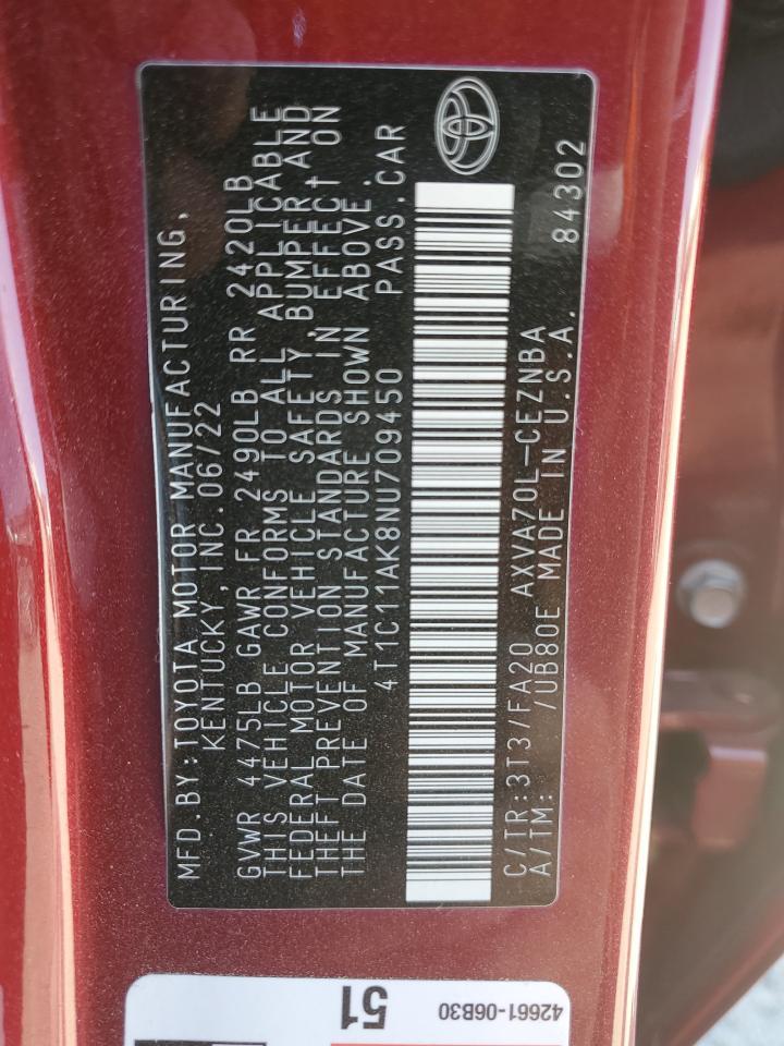 2022 TOYOTA CAMRY