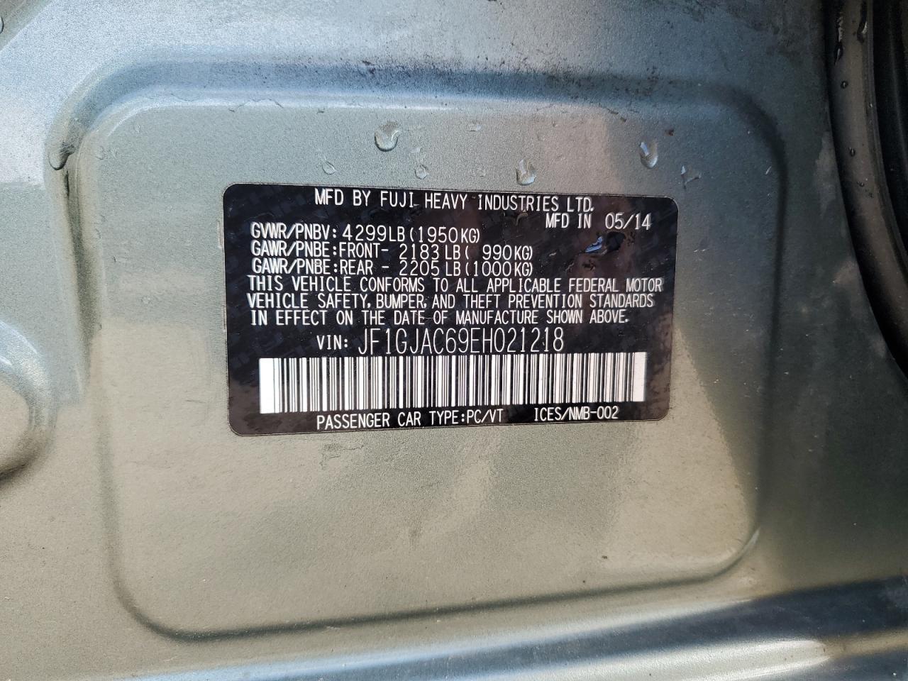 2014 SUBARU IMPREZA