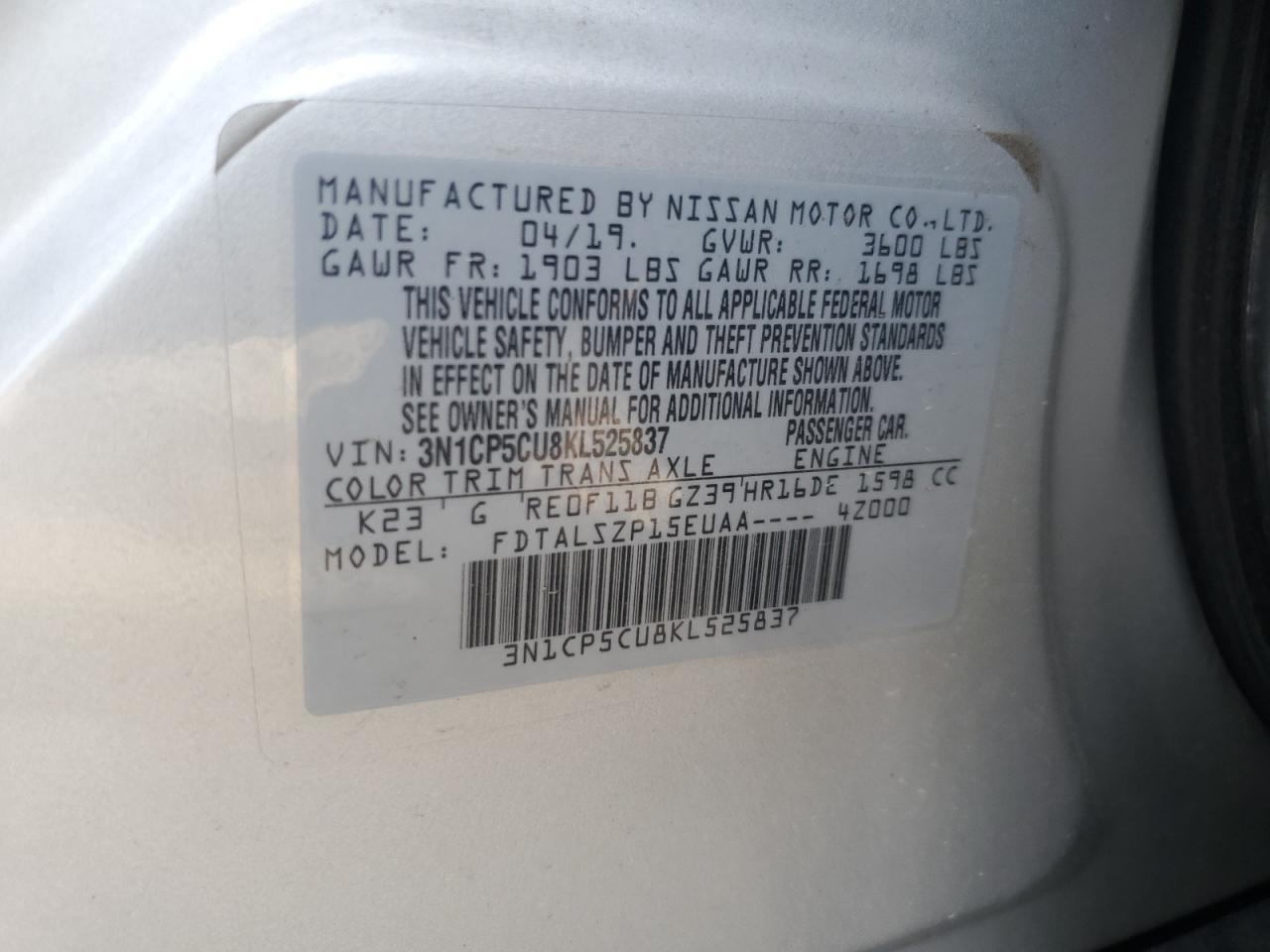 2019 NISSAN KICKS
