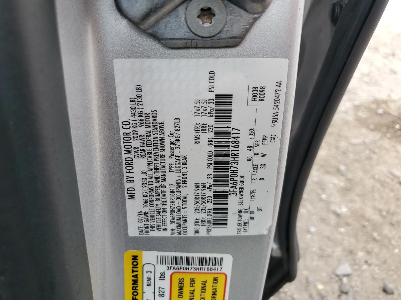 2017 FORD FUSION