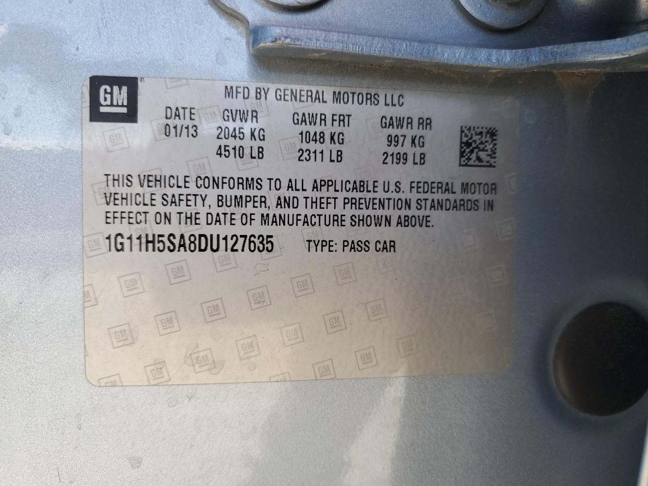 2013 CHEVROLET MALIBU