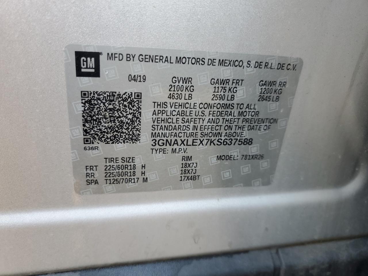 2019 CHEVROLET EQUINOX