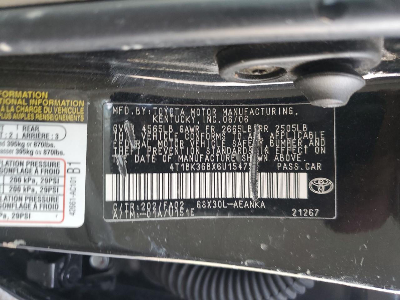 2006 TOYOTA Avalon