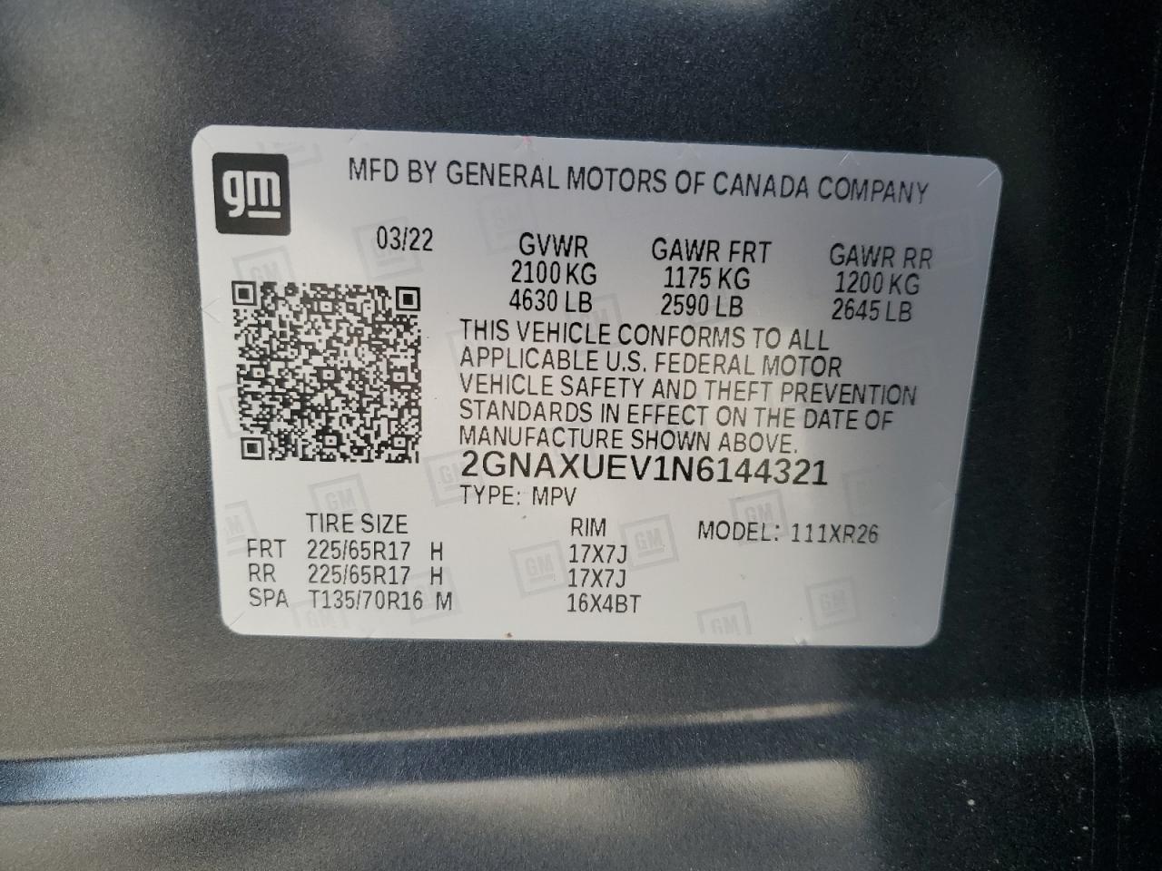 2022 CHEVROLET EQUINOX