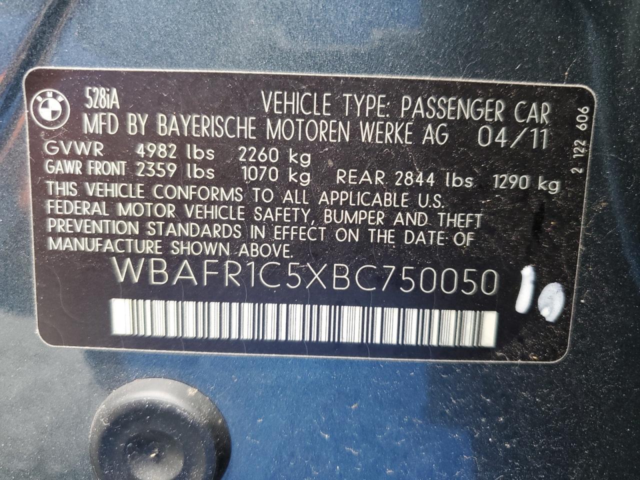 2011 BMW 5 series