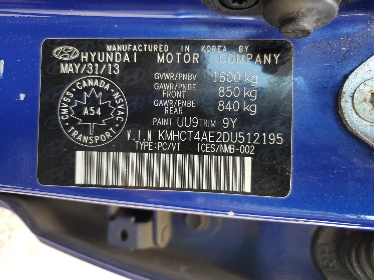 2013 HYUNDAI ACCENT