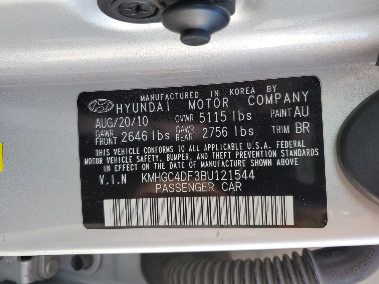 2011 HYUNDAI GENESIS