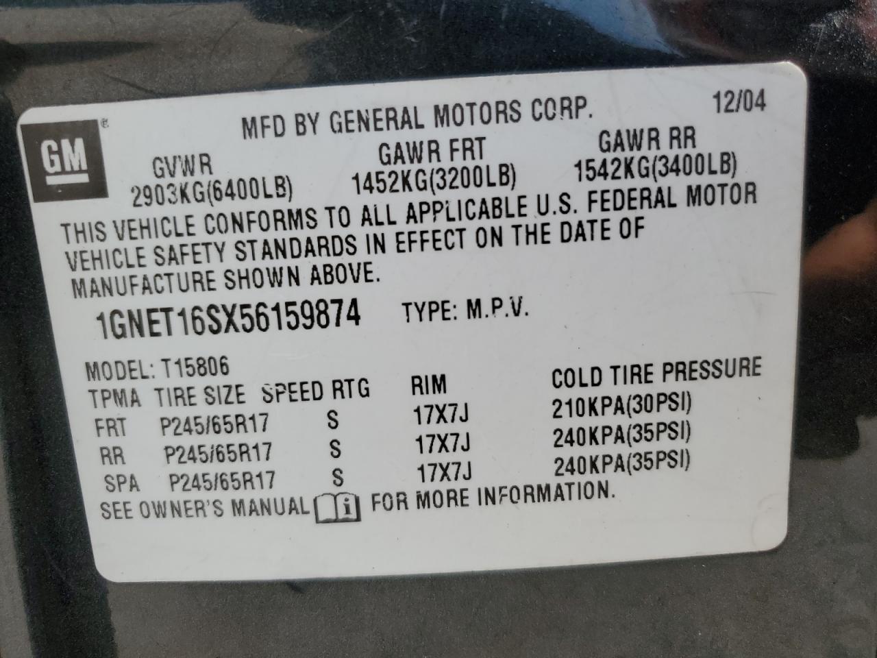 2005 CHEVROLET Trailblazer