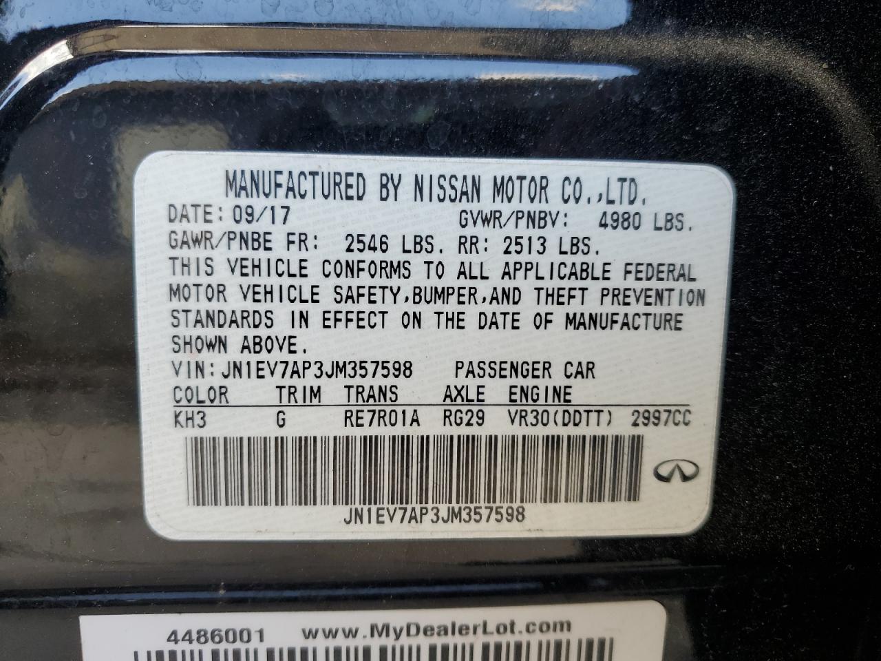 2018 INFINITI Q50