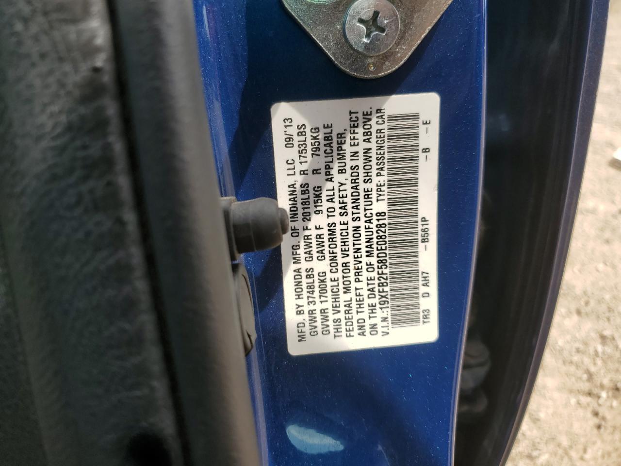 2013 HONDA CIVIC