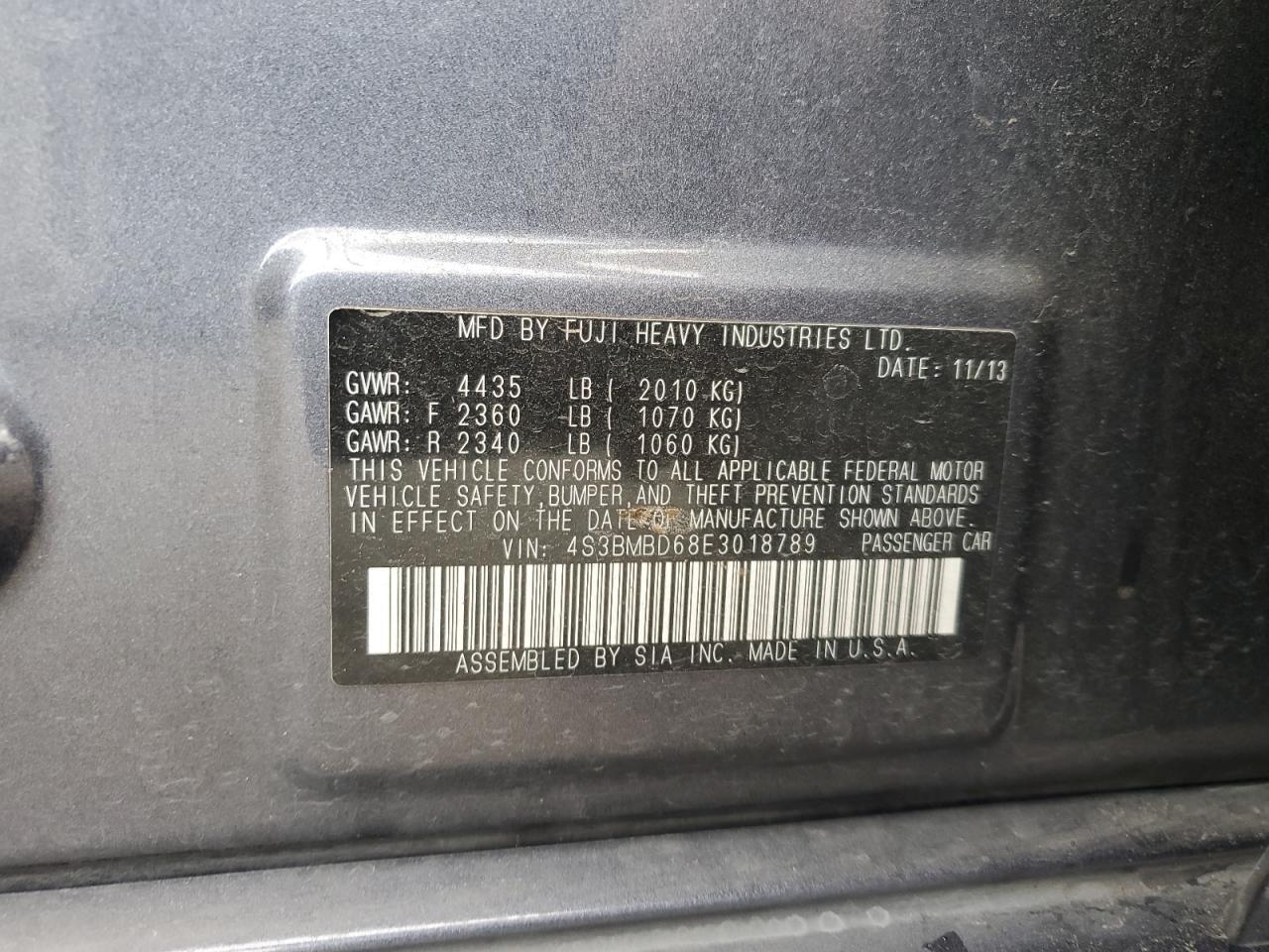 2014 SUBARU Legacy