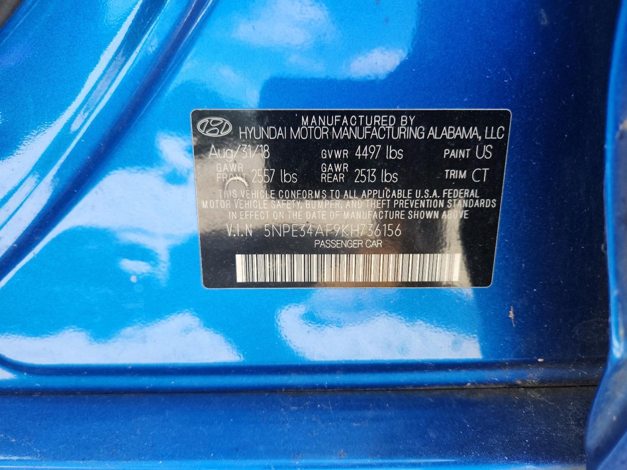 2019 HYUNDAI SONATA