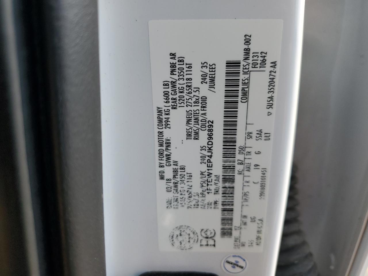 2018 FORD F-150