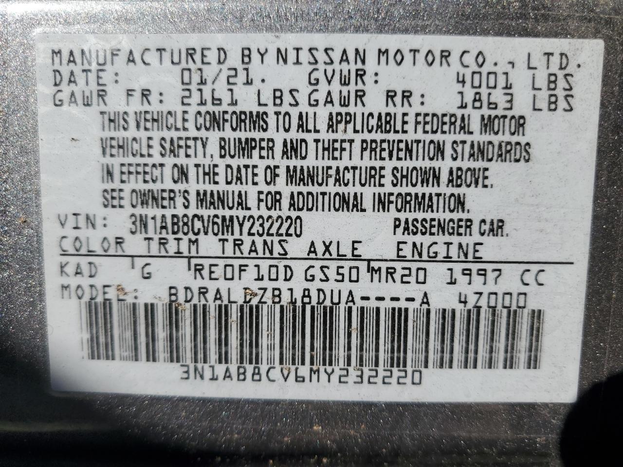 2021 NISSAN SENTRA