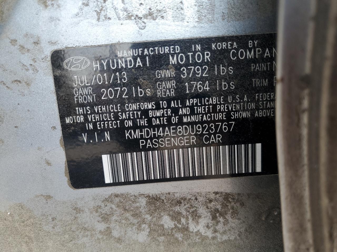 2013 HYUNDAI ELANTRA