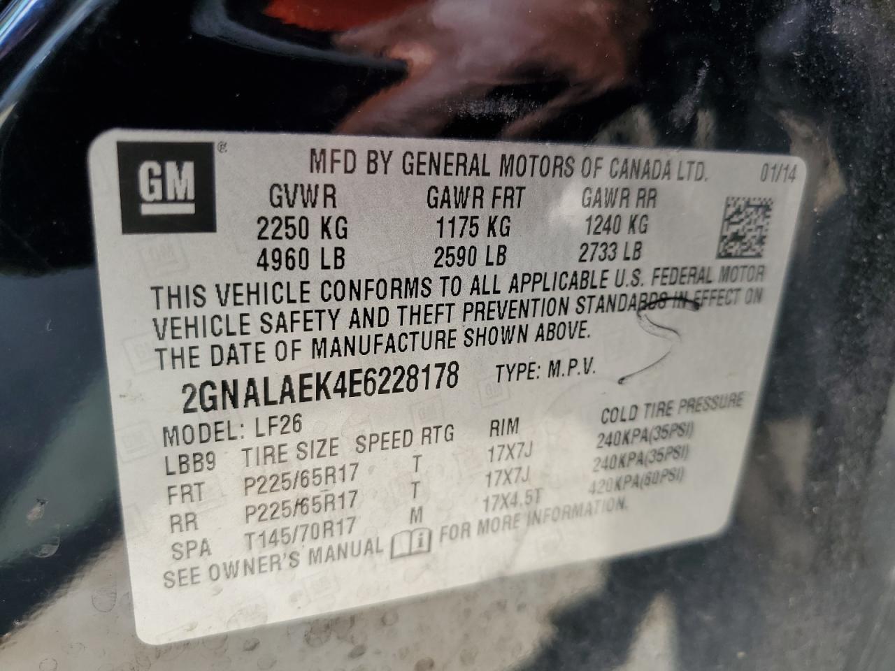 2014 CHEVROLET EQUINOX
