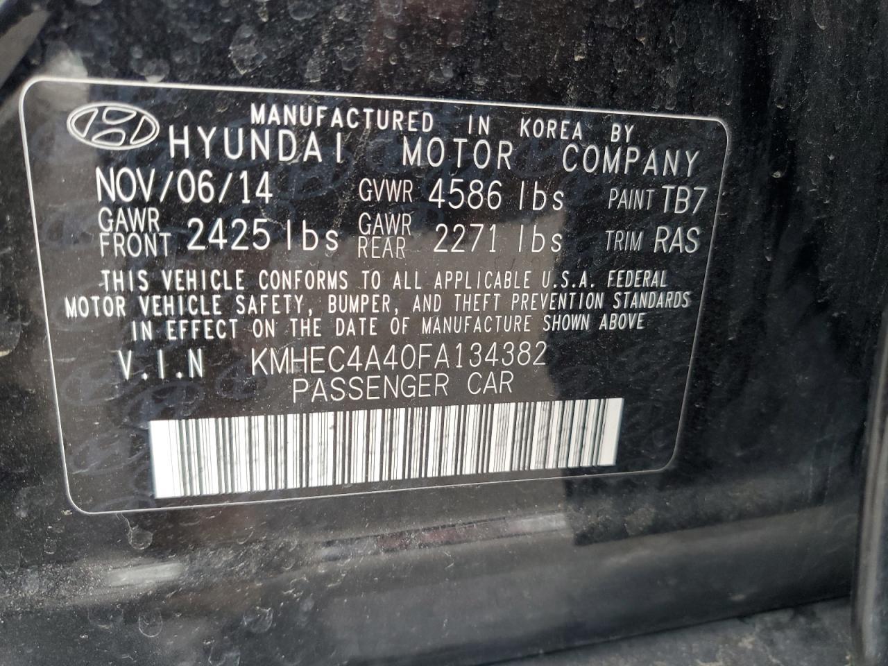 2015 HYUNDAI SONATA