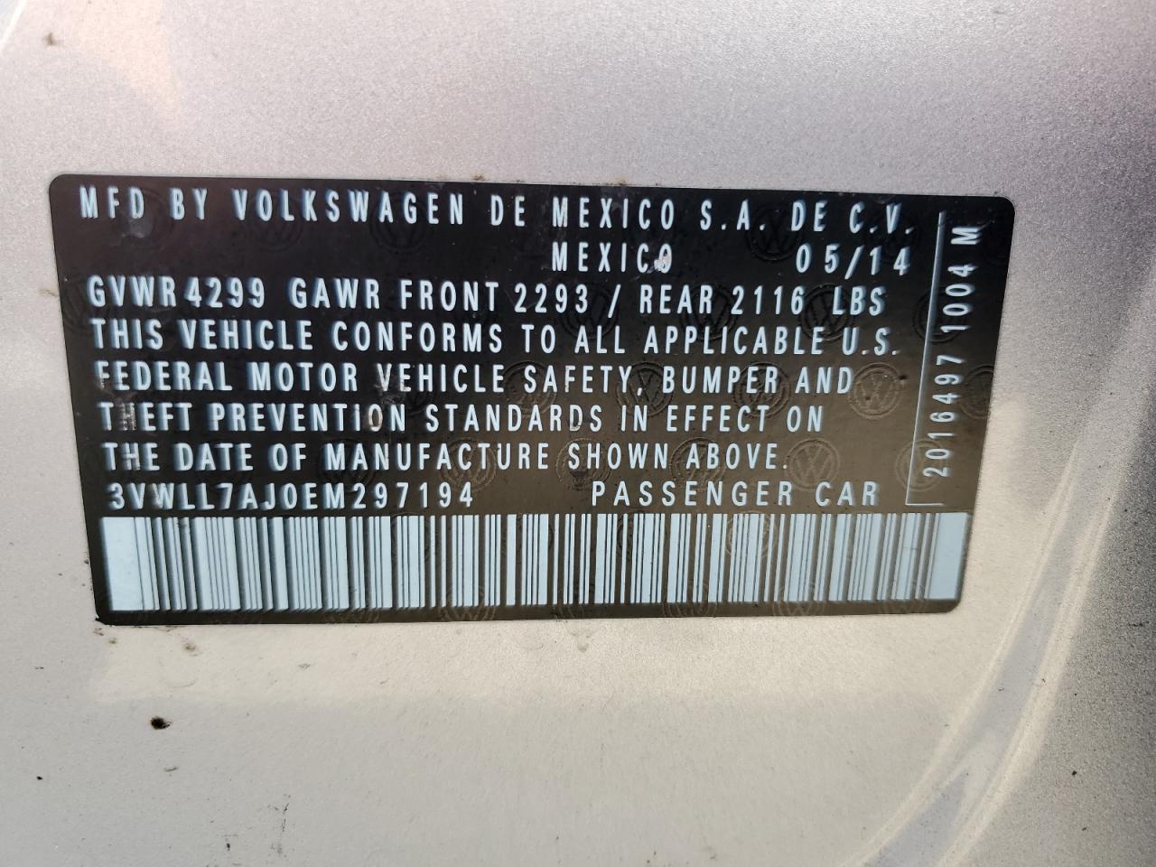 2014 VOLKSWAGEN JETTA
