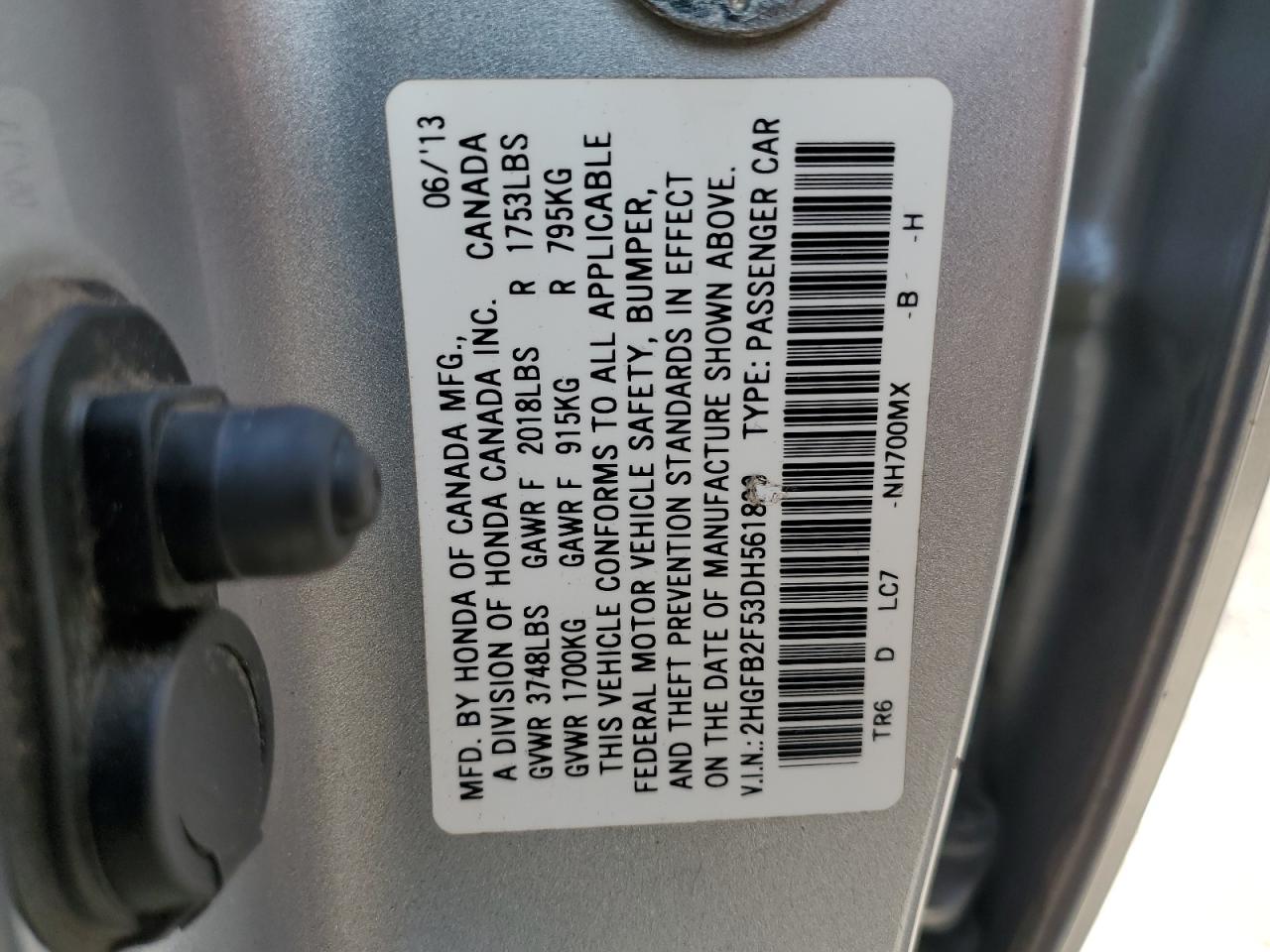 2013 HONDA CIVIC