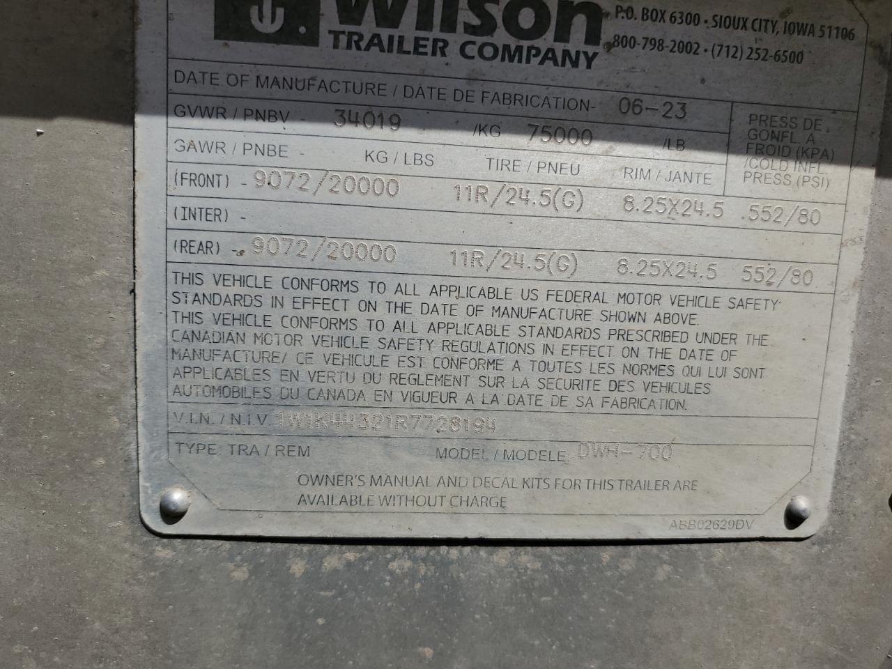 2024 Wilson Trailer