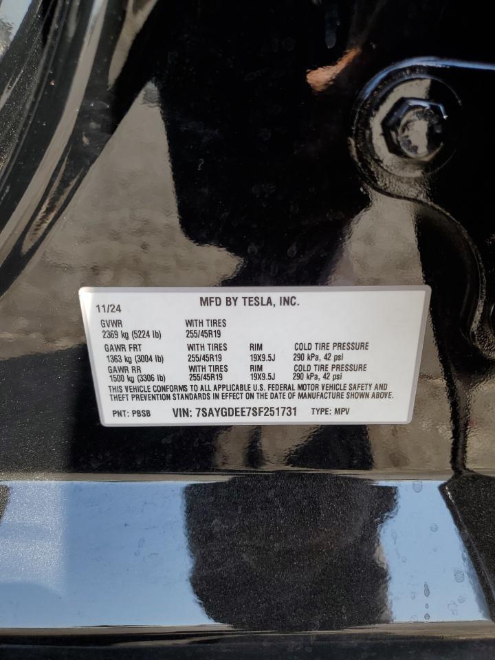 2025 TESLA MODEL Y