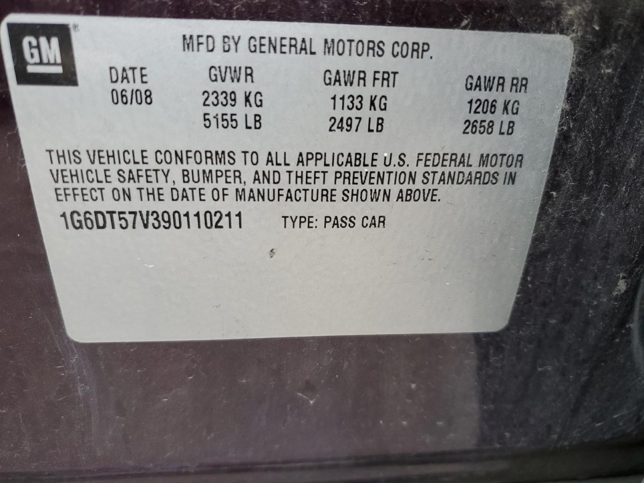 2009 CADILLAC CTS