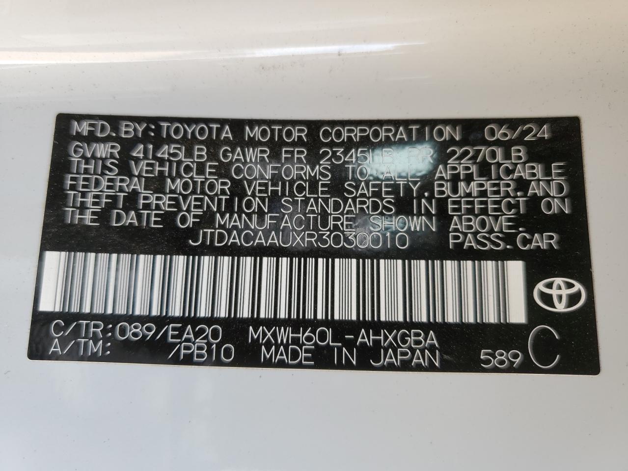 2024 TOYOTA PRIUS