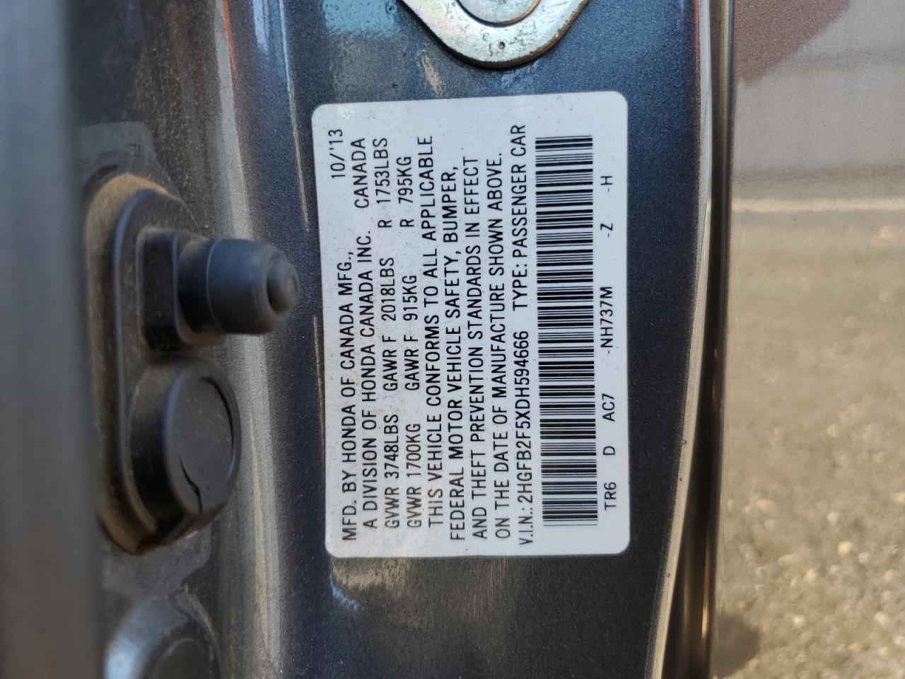 2013 HONDA CIVIC