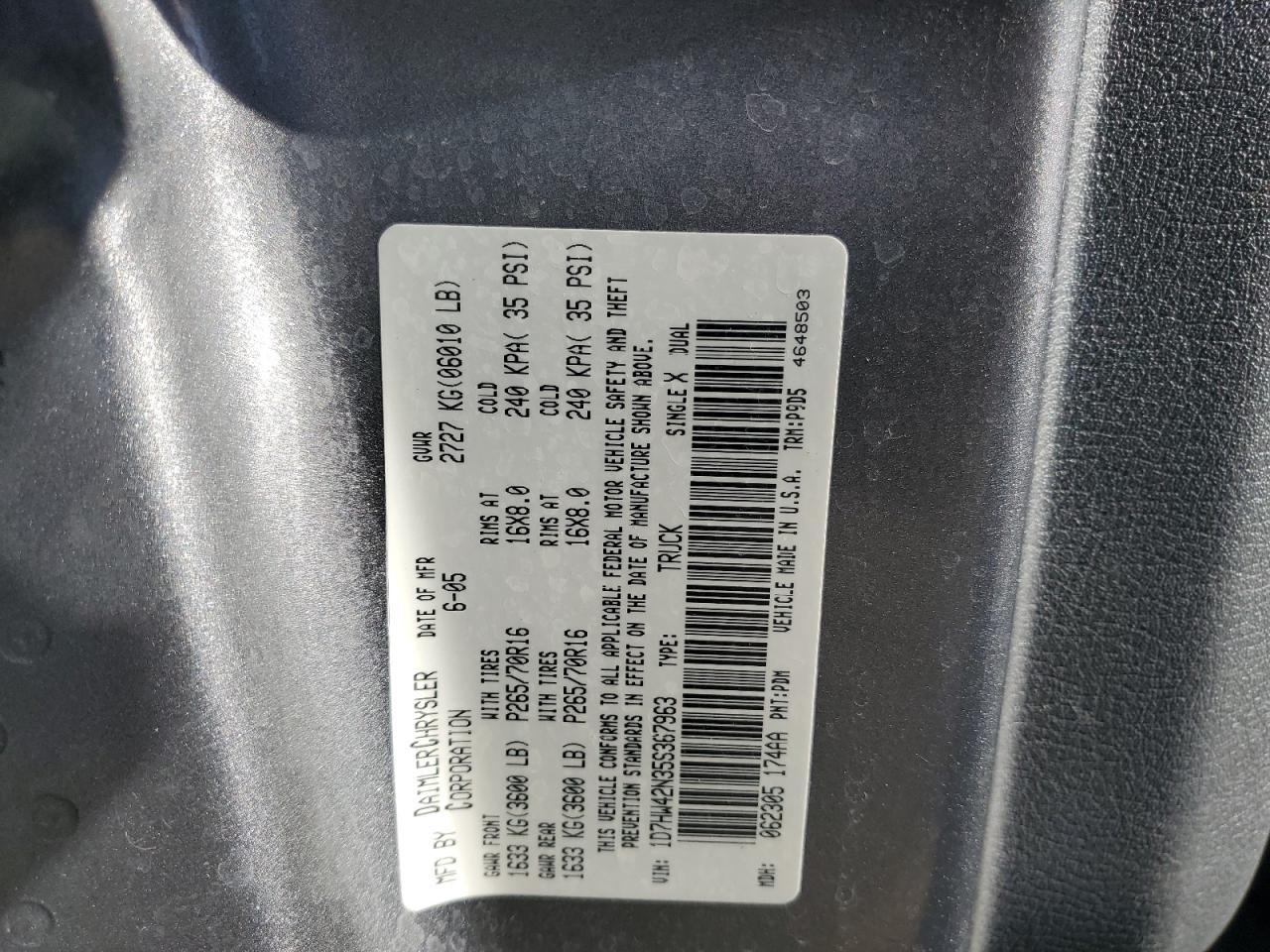 2005 DODGE Dakota