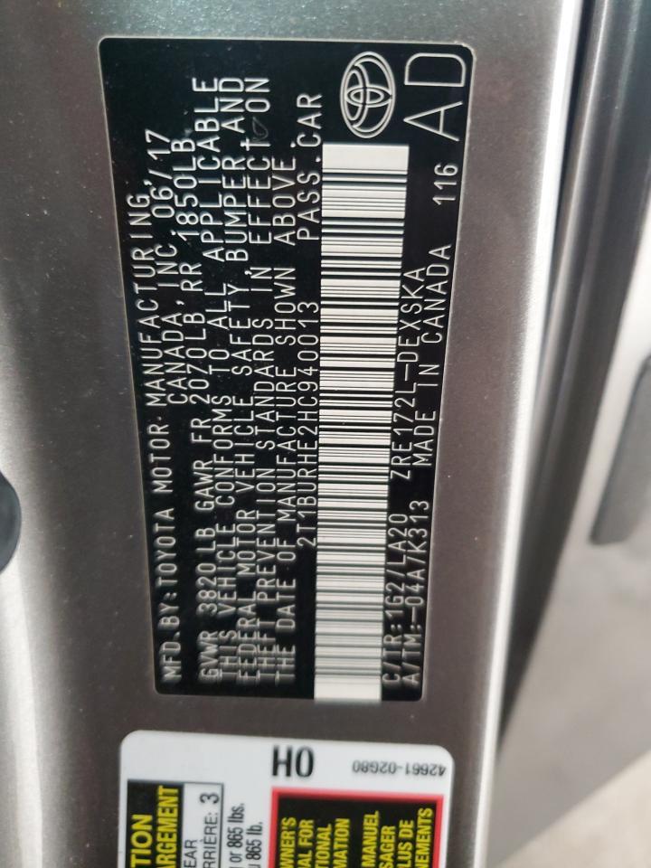 2017 TOYOTA COROLLA