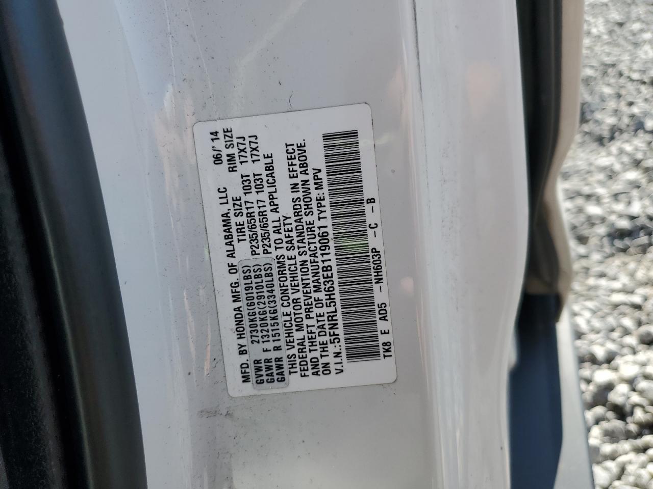 2014 HONDA ODYSSEY