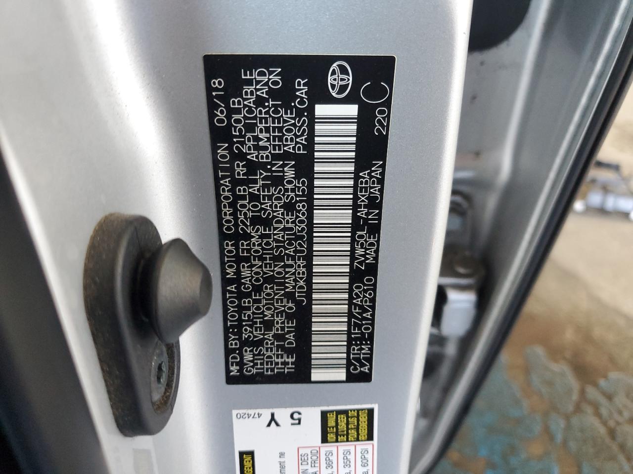 2018 TOYOTA PRIUS