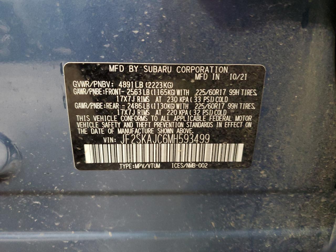 2021 SUBARU FORESTER