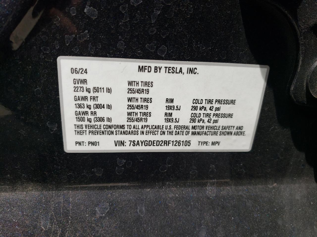 2024 TESLA MODEL Y