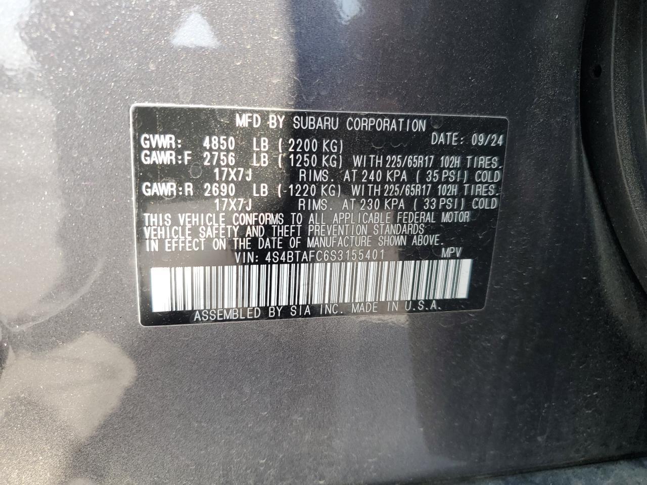 2025 SUBARU Outback