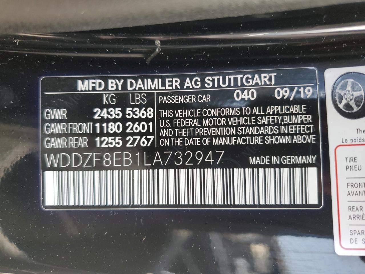 2020 MERCEDES-BENZ E-Class