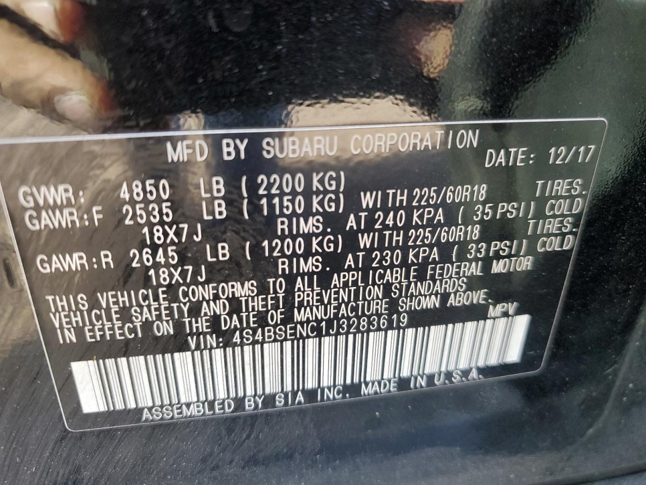 2018 SUBARU Outback