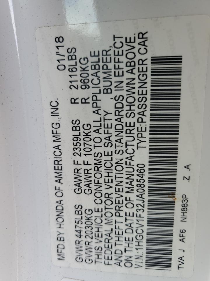 2018 HONDA ACCORD
