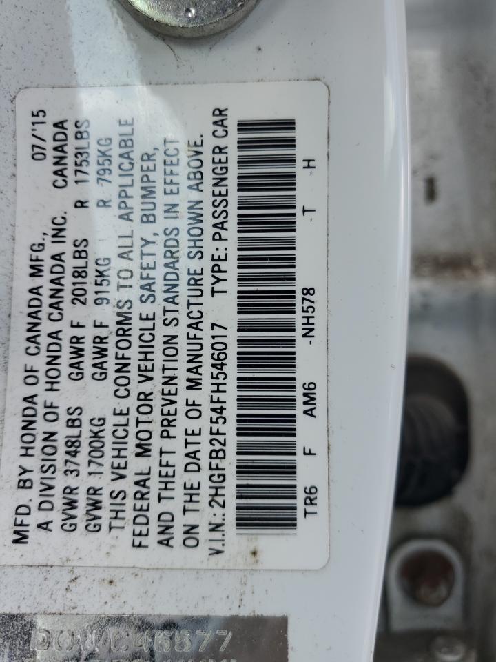 2015 HONDA CIVIC