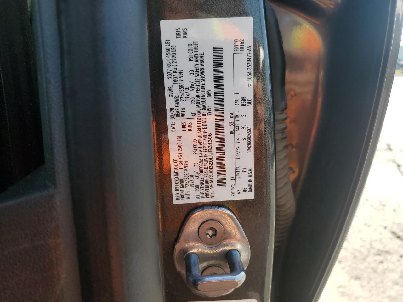 2020 FORD ESCAPE