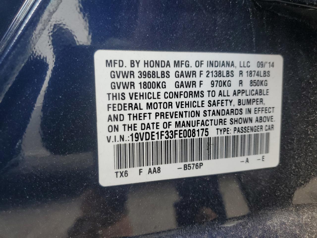 2015 ACURA ILX