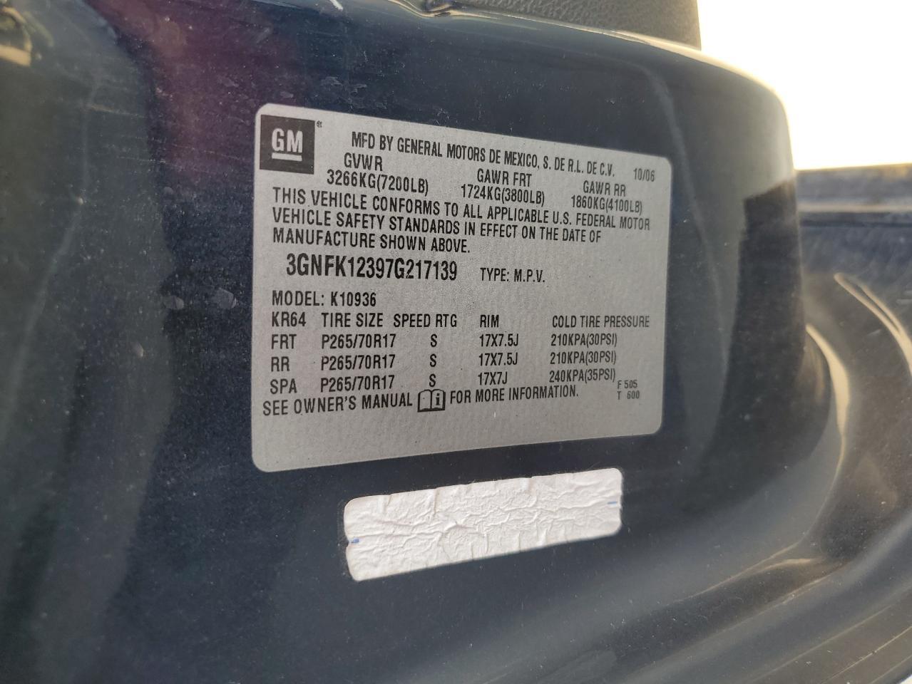2007 CHEVROLET Avalanche