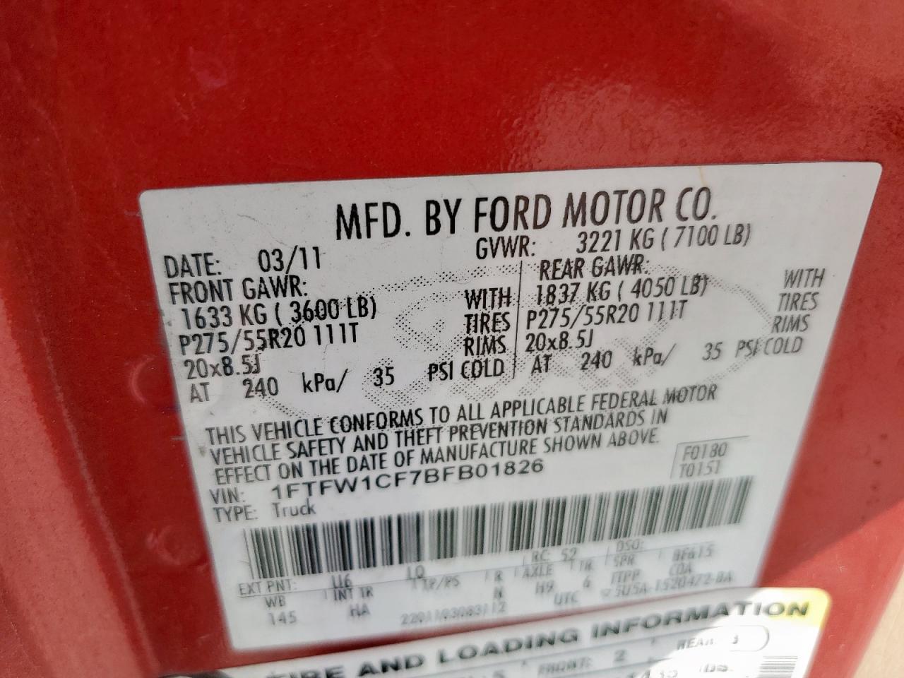 2011 FORD F-150