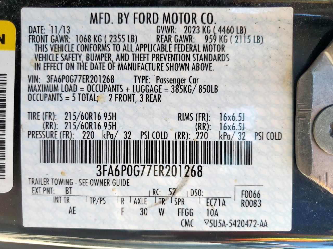 2014 FORD FUSION