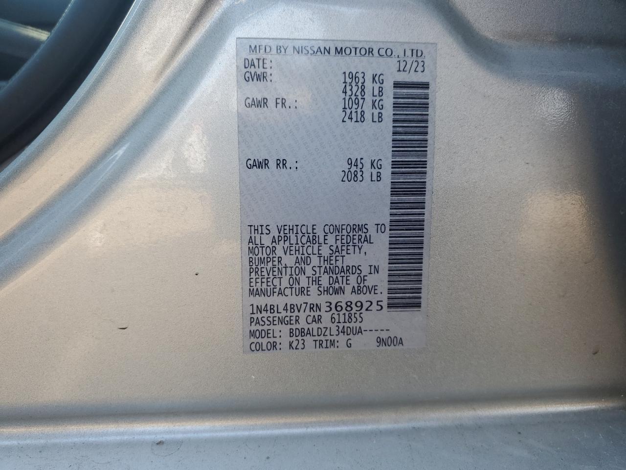 2024 NISSAN ALTIMA