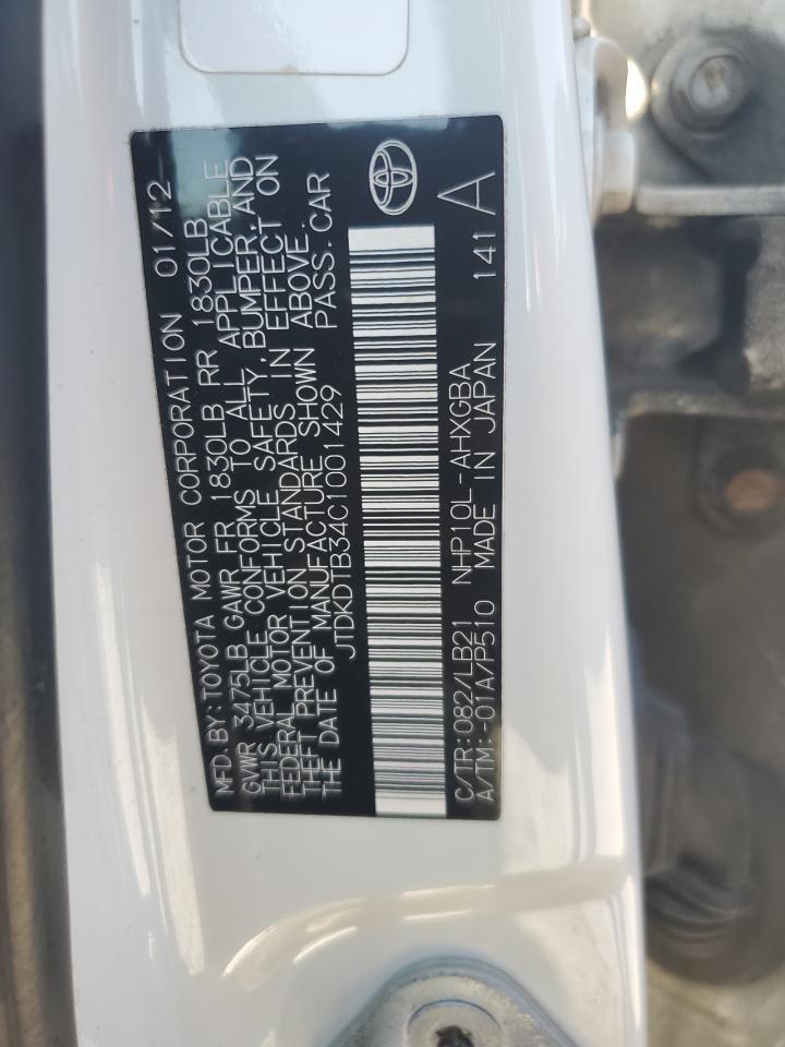 2012 TOYOTA Prius c