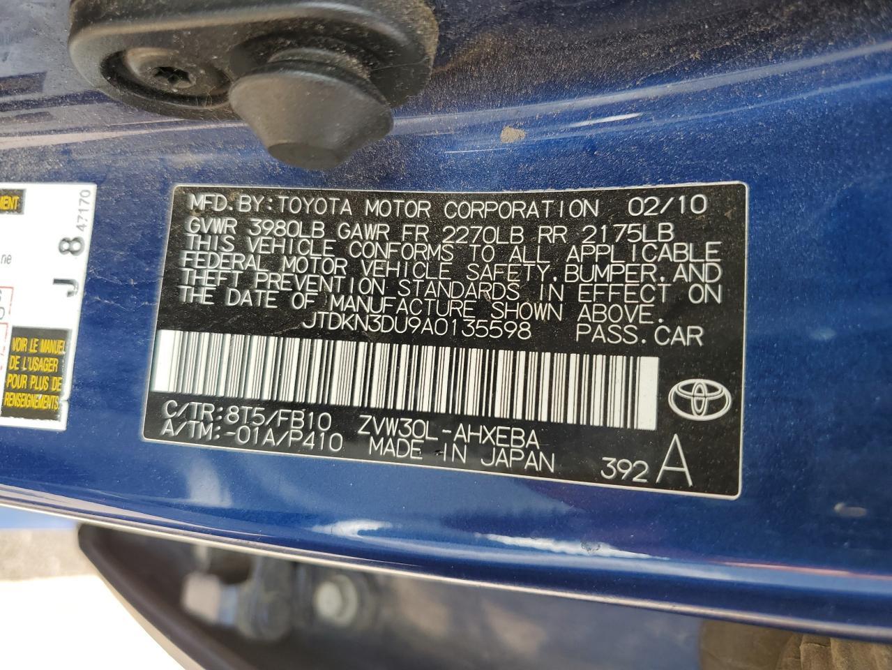 2010 TOYOTA PRIUS