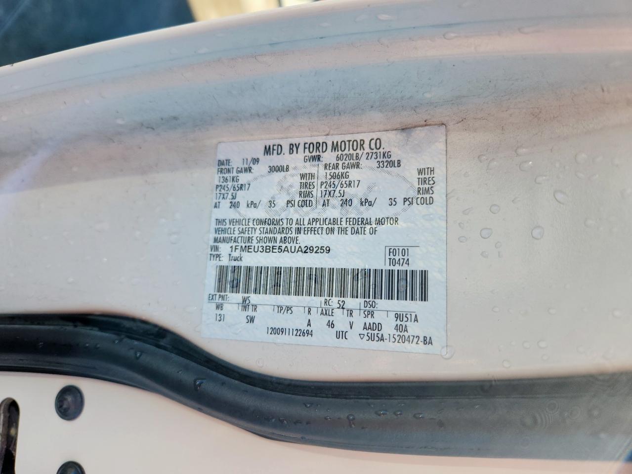2010 FORD Explorer Sport Trac