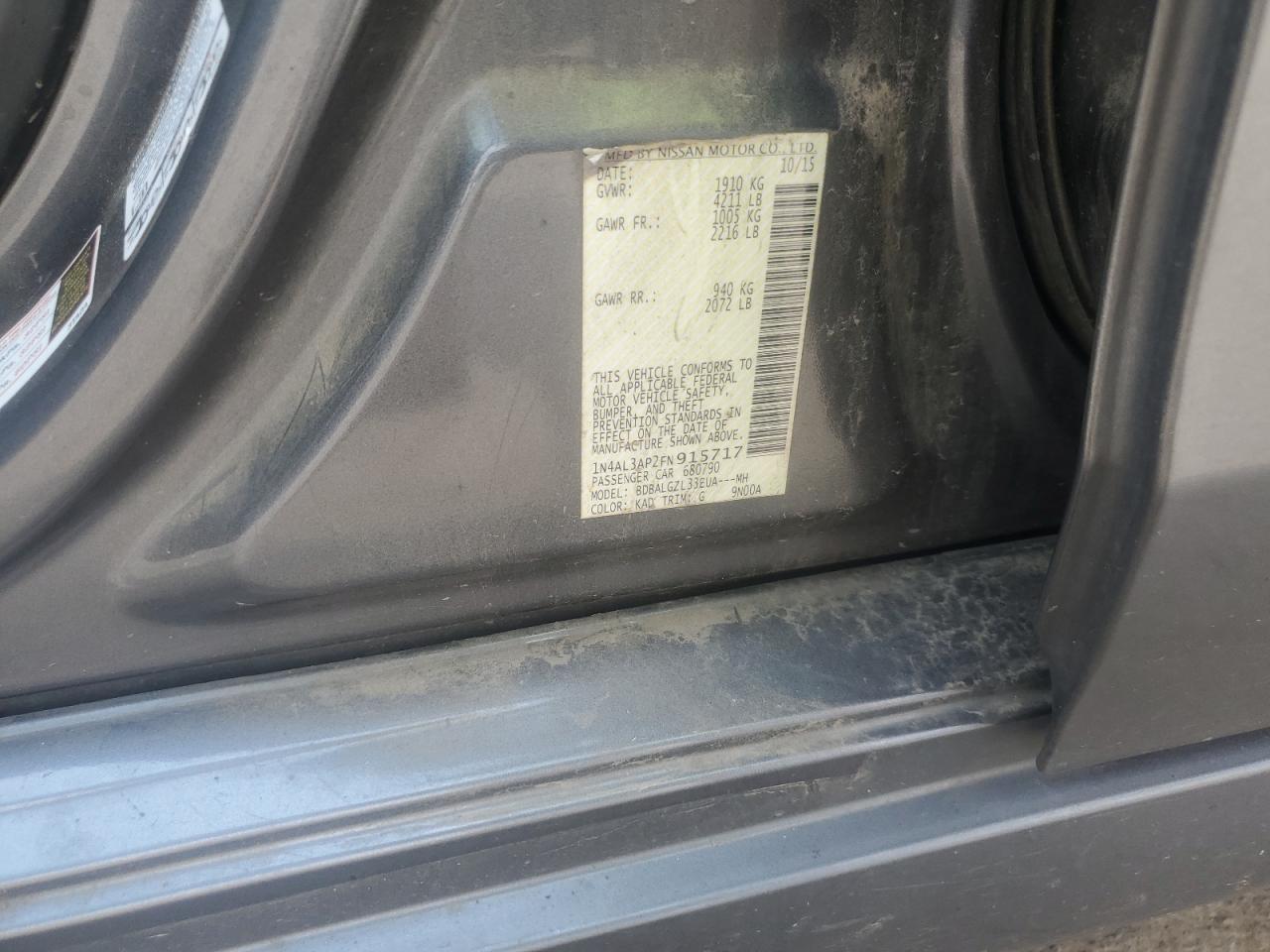 2015 NISSAN ALTIMA