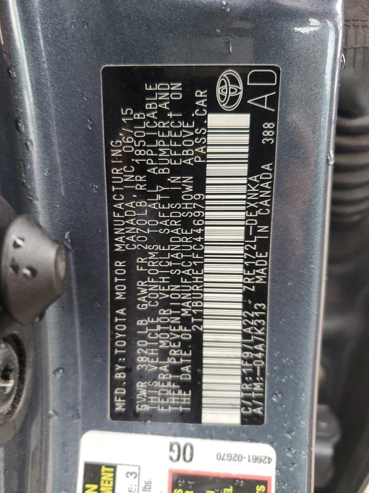 2015 TOYOTA COROLLA